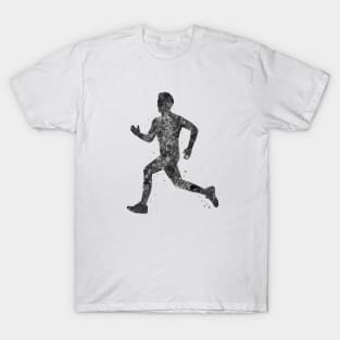 Runner boy black and white T-Shirt